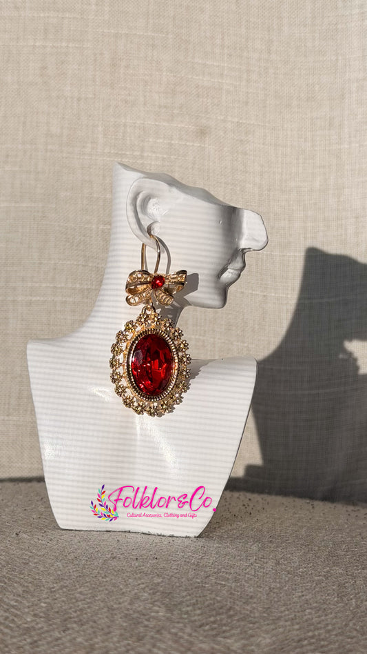 Aretes filigrana - Red Gem