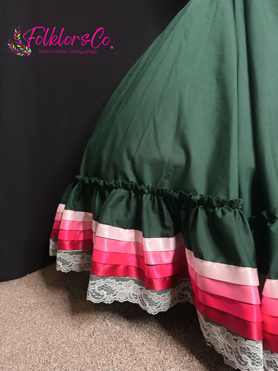 Green Pink Ombré Practice Skirt