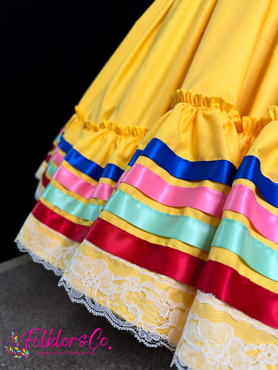 Kids Yellow Tradicional Practice Skirt