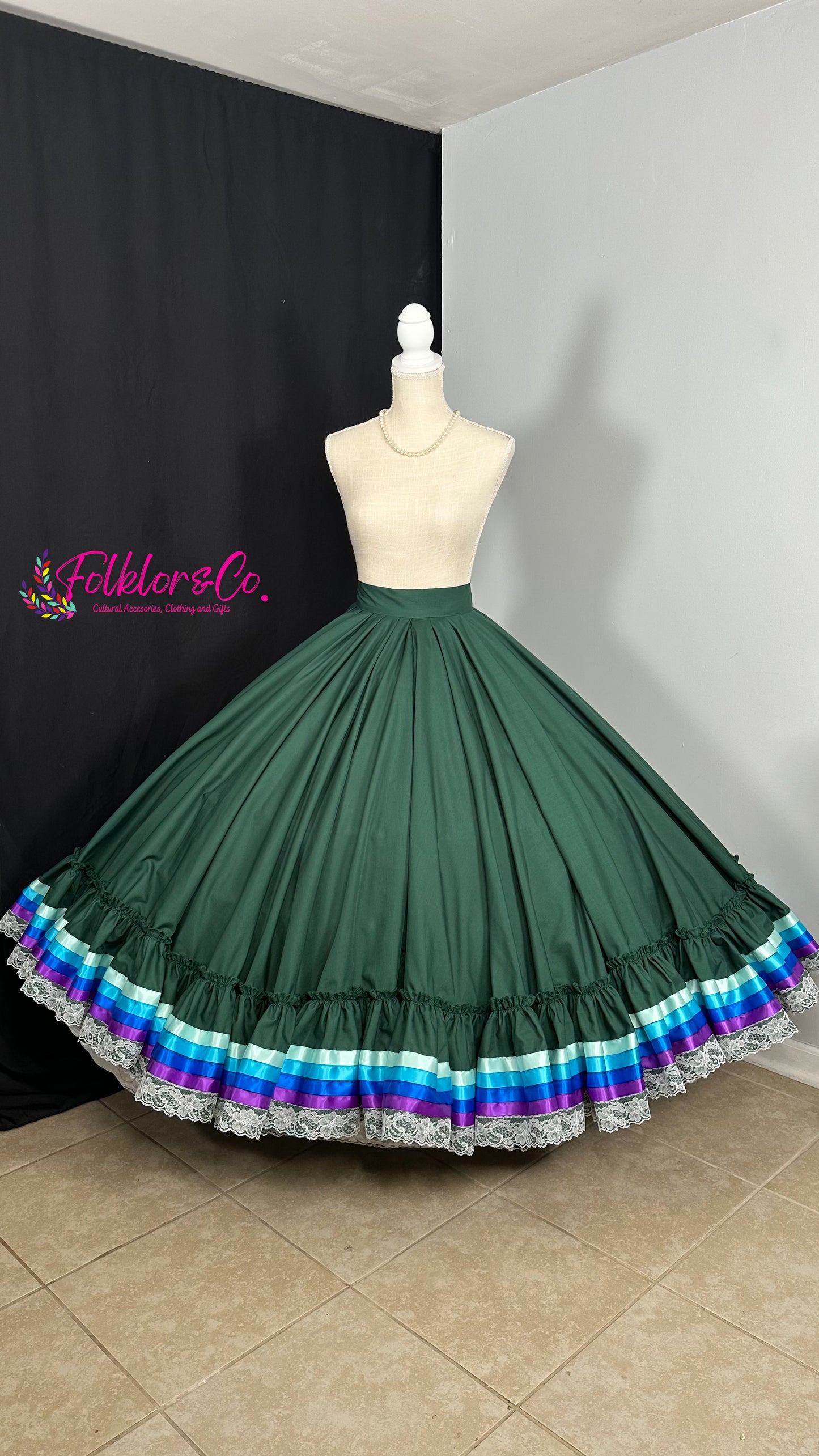 Green - Blue Purple Practice Skirt