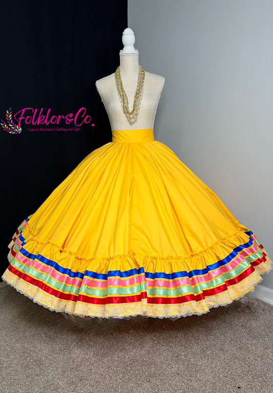 Kids Yellow Tradicional Practice Skirt