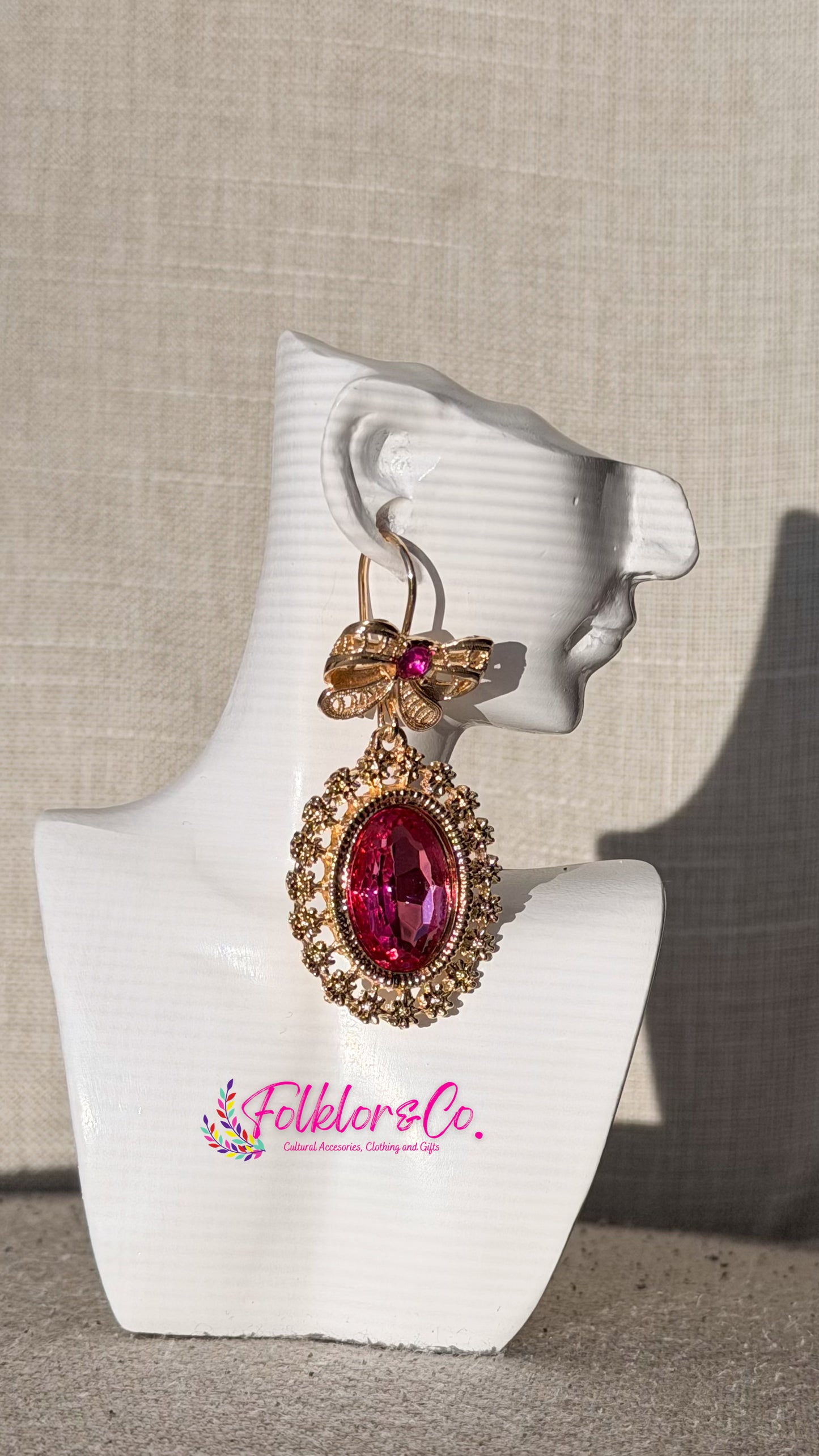 Aretes filigrana - Pink Gem