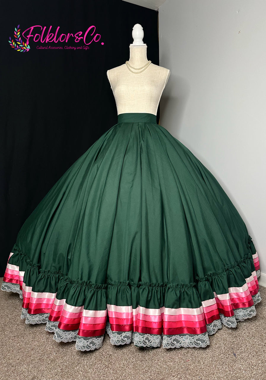 Green Pink Ombré Practice Skirt