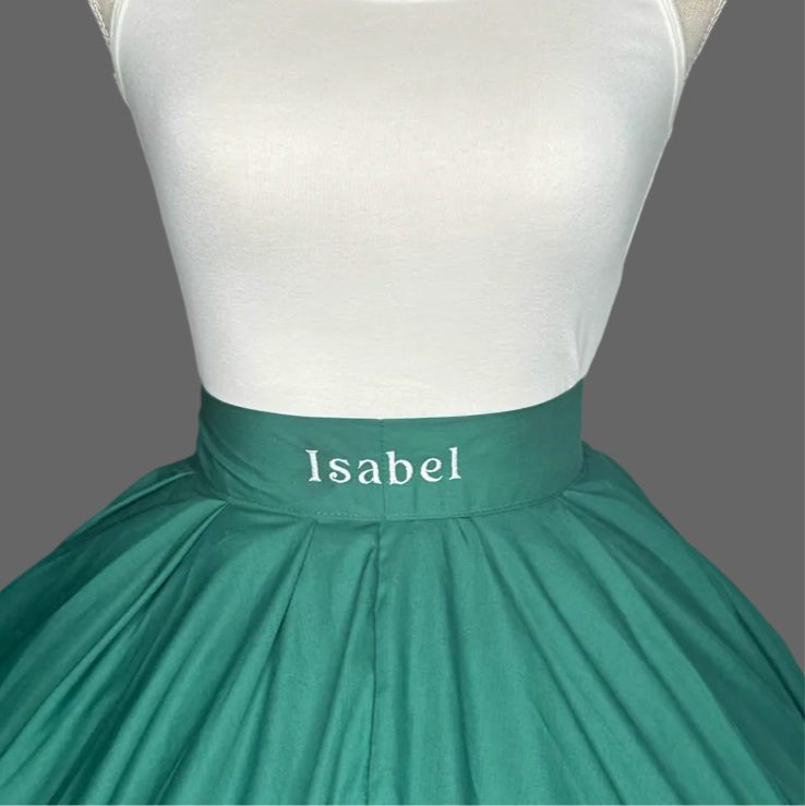 Custom Name Skirt Embroidery