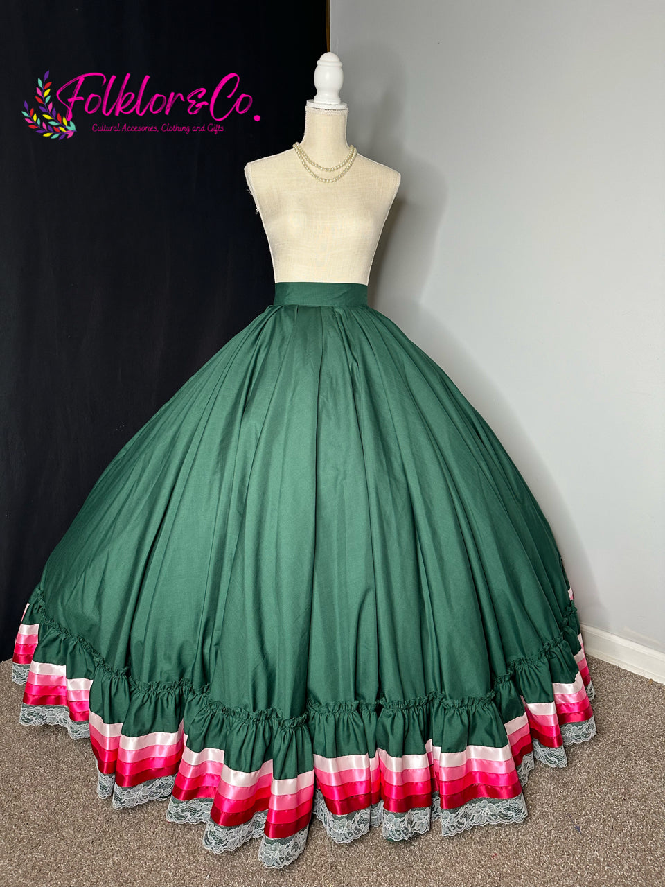 Green Pink Ombré Practice Skirt