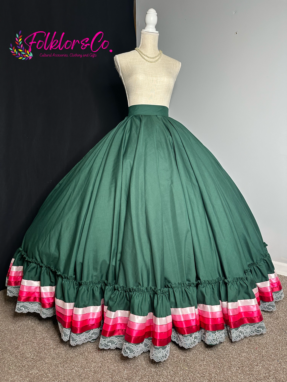 Green Pink Ombré Practice Skirt