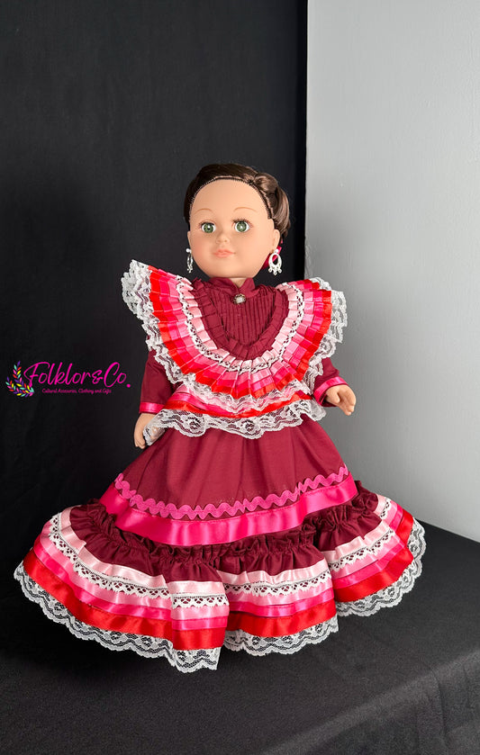 Muñeca Jalisco Burgundy