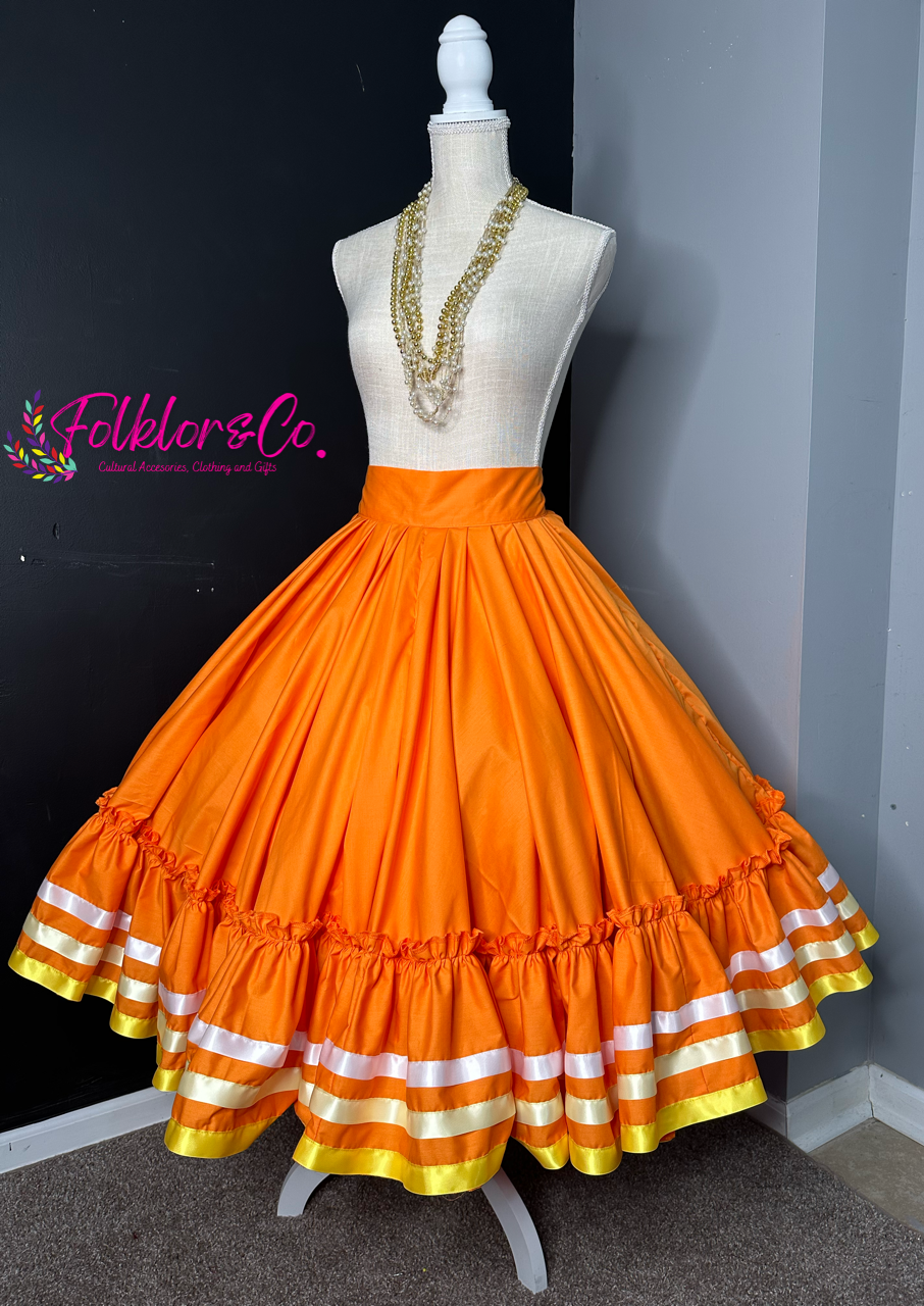 Kids Orange Sherbet Practice Skirt