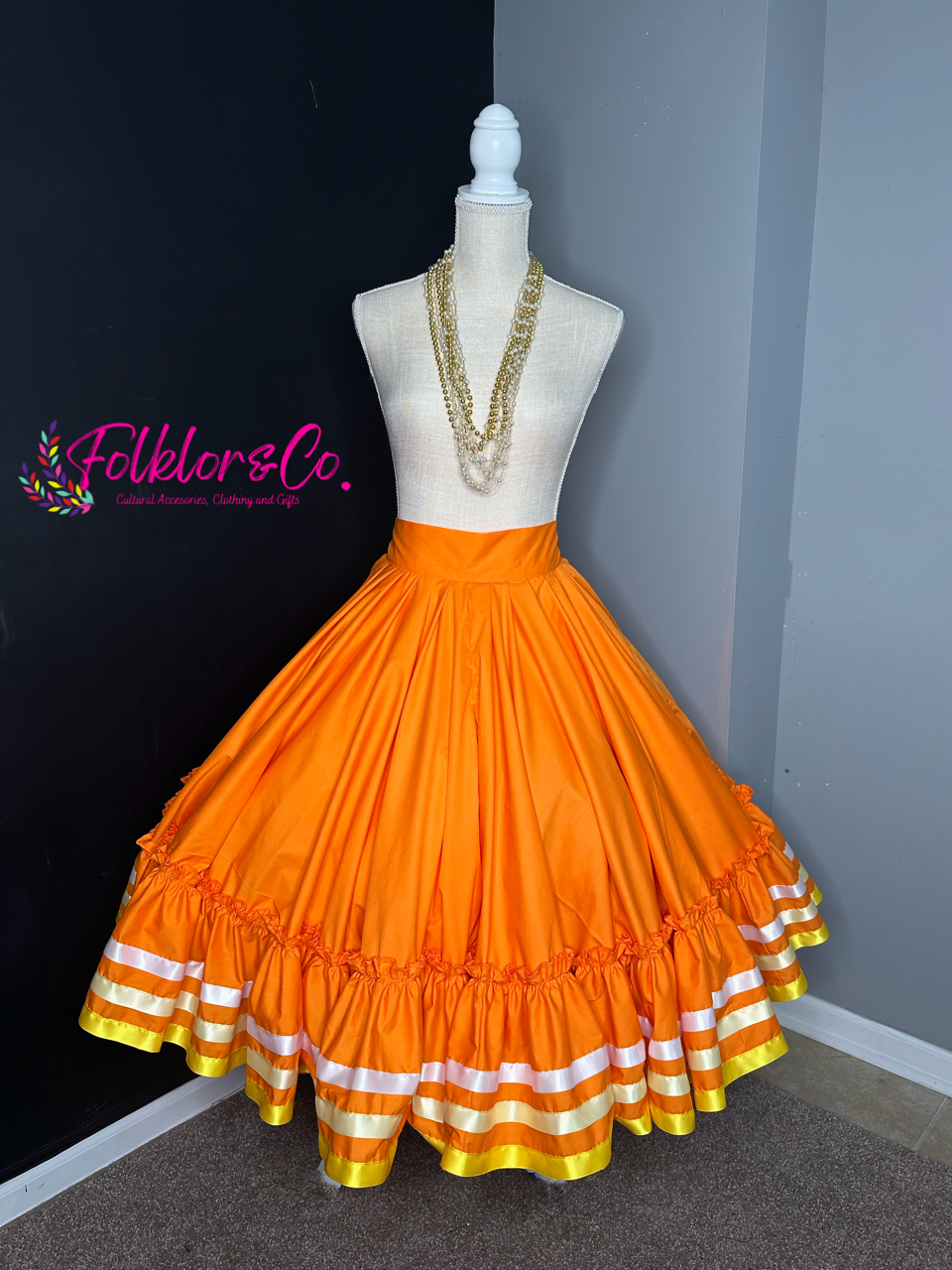 Kids Orange Sherbet Practice Skirt