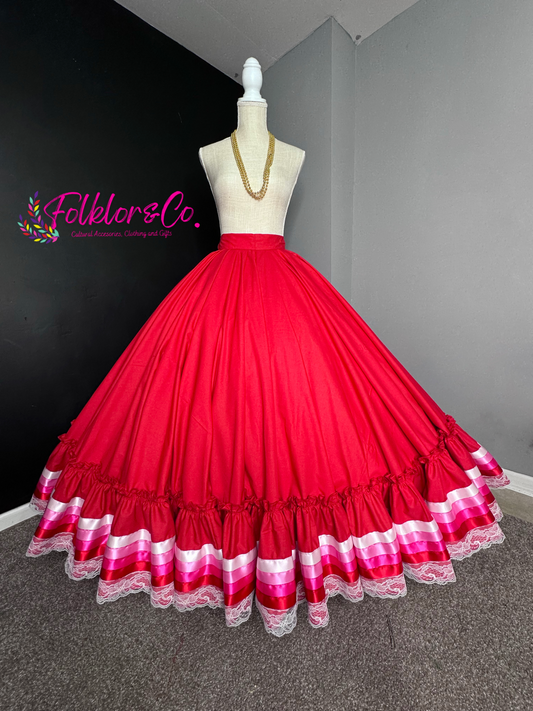Red Ombre Practice Skirt
