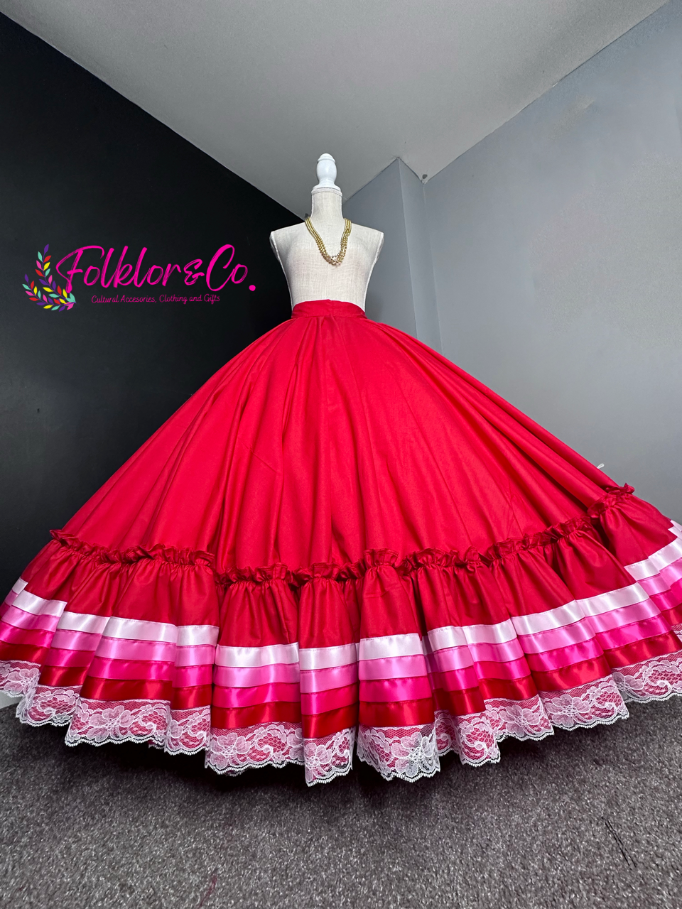 Red Ombre Practice Skirt